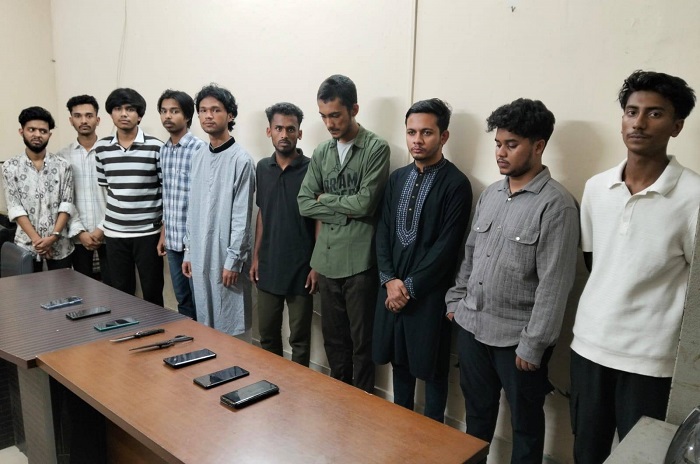 নগরীতে যুবককে অপহরণের পর মুক্তিপণ আদায় : গোপন আস্তানা থেকে আটক ১০
