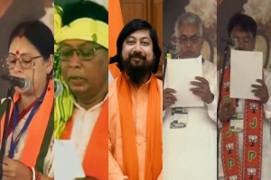 পশ্চিমবঙ্গে বিজেপি সরকারের পাঁচ মন্ত্রীর শপথ গ্রহণ 