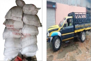 আম্বরখানা থেকে ডিআই পিকআপ ভর্তি ভারতীয় চা পাতার চালান জব্দ 