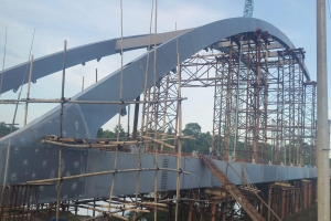 সুনামগঞ্জ-সিলেট মহাসড়কে দৃশ্যমান হচ্ছে দৃষ্টিনন্দন আর্চ সেতু