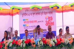জৈন্তাপুরে ডুপিটিলা-০১ নং কূপ এলাকায় ভূমি উন্নয়ন কাজের আনুষ্ঠানিক উদ্বোধন
