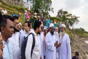 কানাইঘাটে সুরমানদীর বিভিন্ন ভাঙ্গনকবলিত এলাকা পরিদর্শনে আবুল হাসান এমপি