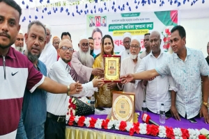 জগন্নাথপুরে সংসদ সদস্য অ্যাডভোকেট আরিফা সুলতানা রুমাকে বিএনপির সংবর্ধনা
