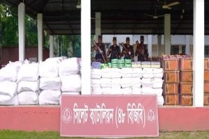 সিলেট সীমান্তে ১ কোটি ২৩ লাখ টাকার ভারতীয় পণ্য জব্দ