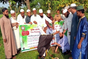 সিলেটে সুন্নী ওলামা মাশায়েখ পরিষদের বৃক্ষরোপণ ও চারা বিতরণ সম্পন্ন