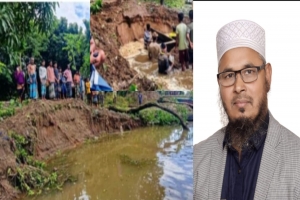 ছাতকে অবৈধ বালু উত্তোলনের ঝুঁকিতে বেরিবাঁধ, মসজিদ, বসতভিটা ও সড়ক-দ্রুত প্রশাসনিক হস্তক্ষেপ দাবি আলহাজ্ব মোহাম্মদ নুরুল হকের