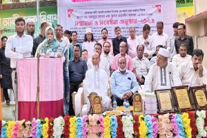 দীর্ঘ কর্মজীবন শেষে কানাইঘাটে দুই শিক্ষককে বিদায় সংবর্ধনা