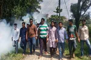শাবি ছাত্রদলের পরিষ্কার-পরিচ্ছন্নতা অভিযান