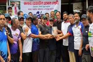 সিউক’র প্রথম চেয়ারম্যান কয়েস লোদীকে এসডিএম জগিং ক্লাবের সংবর্ধনা
